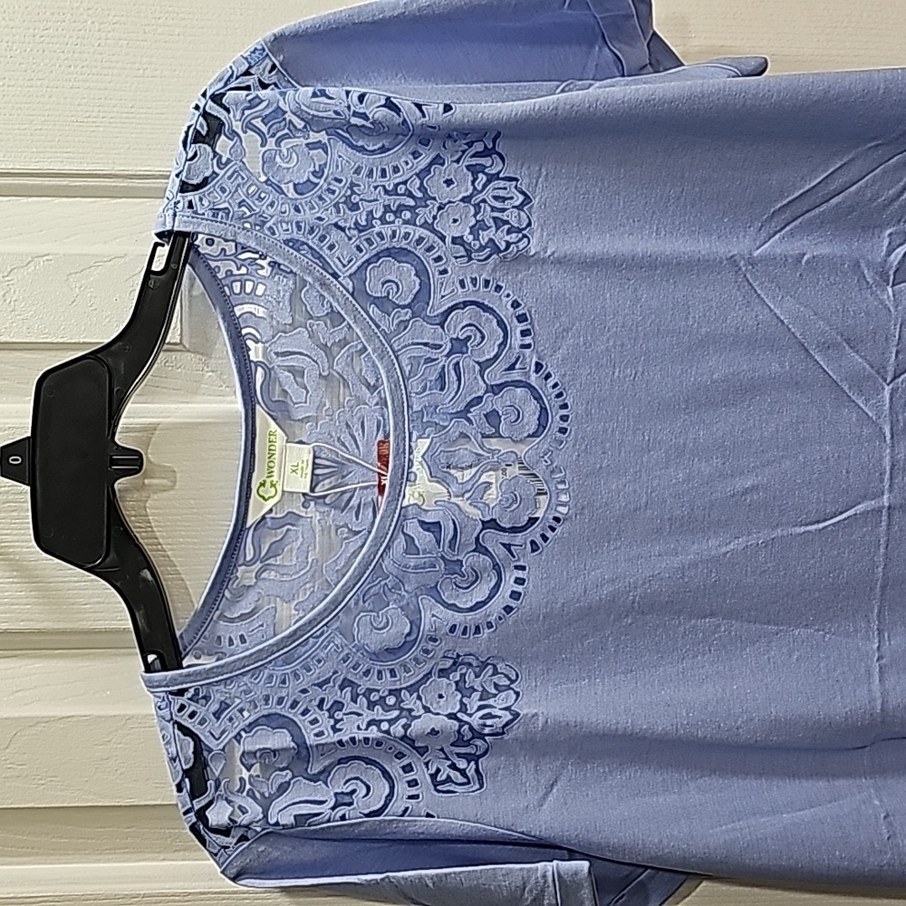 Blue Burnout Tee - Picture 2 of 9